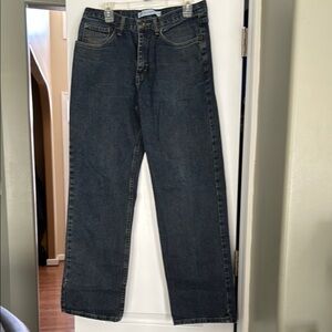 Lee Relaxed Blue Jeans with High Waist and Smooth Texture